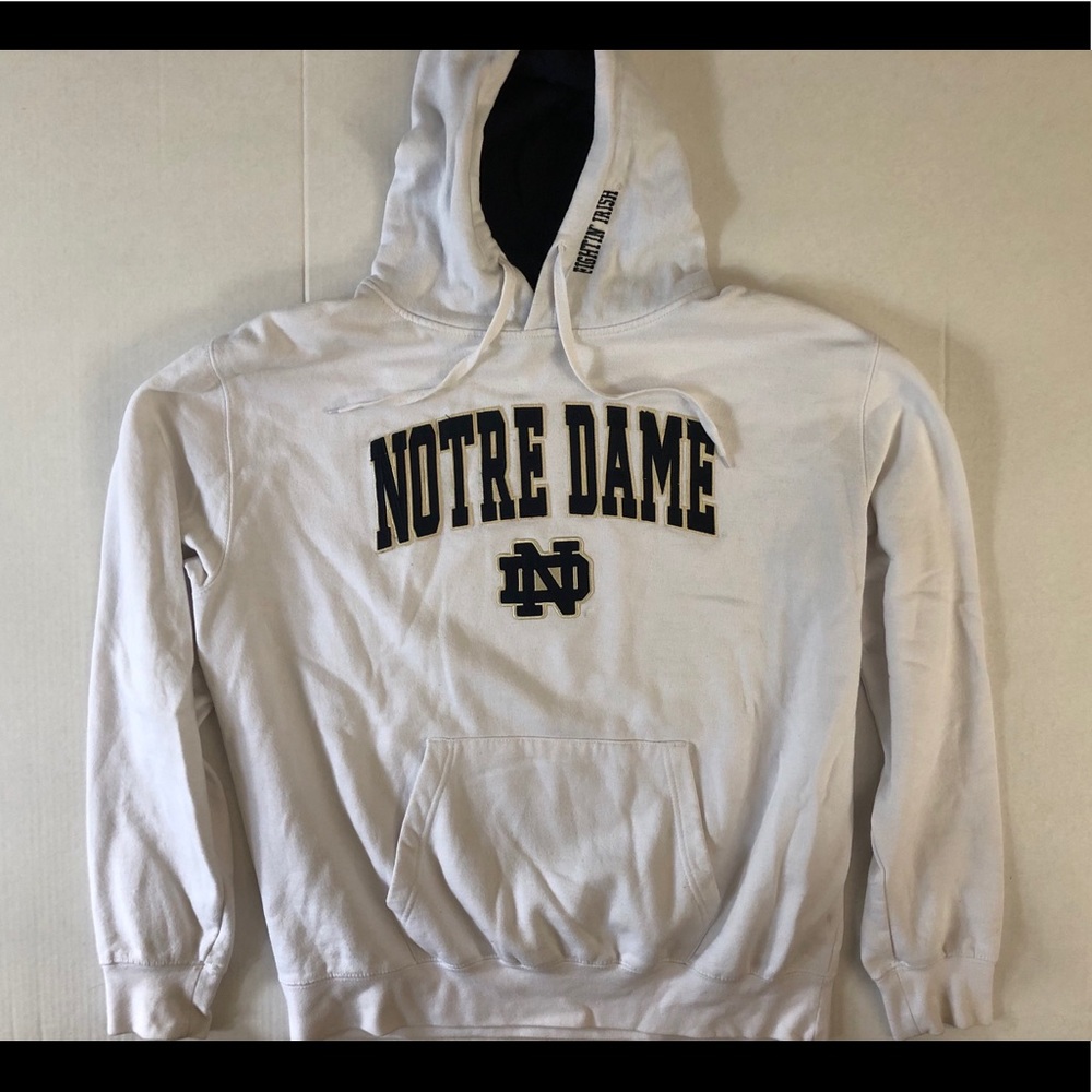 Notes Dame Men’s XL Hoodie White